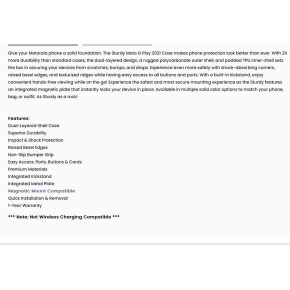 MYBAT Sturdy Series Case Moto G Play 2021 *NEW* - Picture 10 of 10